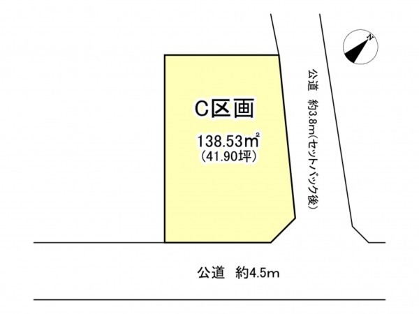 藤沢市鵠沼松が岡、土地の間取り画像です