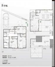藤沢市鵠沼橘、新築一戸建ての間取り画像です