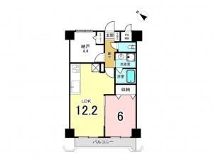 藤沢市片瀬海岸、中古マンションの間取り画像です