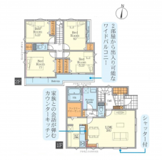 藤沢市亀井野、新築一戸建ての間取り画像です