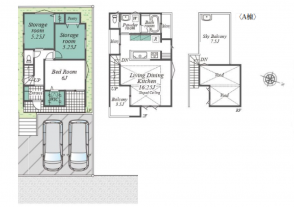 藤沢市弥勒寺、新築一戸建ての間取り画像です