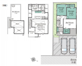 藤沢市弥勒寺、新築一戸建ての間取り画像です