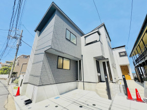 藤沢市辻堂、新築一戸建ての外観画像です