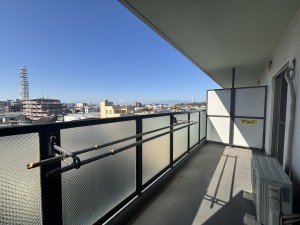 藤沢市藤沢、中古マンションのバルコニー画像です