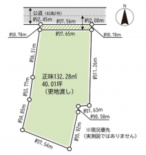 藤沢市辻堂元町、土地の間取り画像です