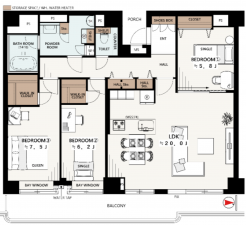 藤沢市片瀬、中古マンションの間取り画像です