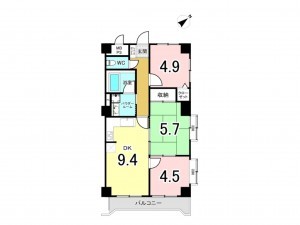 藤沢市片瀬海岸、中古マンションの間取り画像です