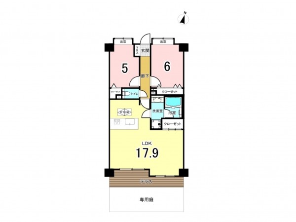 藤沢市辻堂西海岸、中古マンションの間取り画像です
