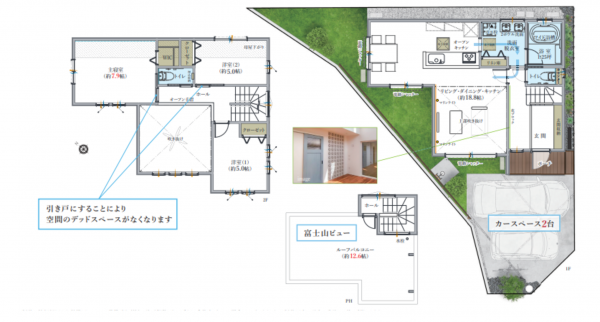 藤沢市鵠沼海岸、新築一戸建ての間取り画像です