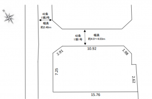 藤沢市鵠沼藤が谷、土地の間取り画像です