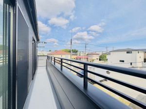 藤沢市大庭、新築一戸建てのバルコニー画像です