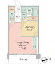 藤沢市南藤沢、中古マンションの間取り画像です