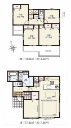 藤沢市本藤沢、新築一戸建ての間取り画像です