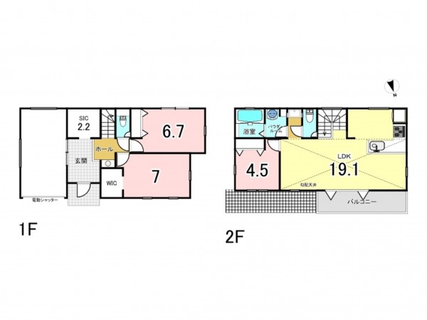 藤沢市辻堂東海岸、新築一戸建ての間取り画像です
