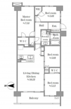 藤沢市辻堂西海岸、中古マンションの間取り画像です