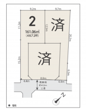 藤沢市鵠沼松が岡、土地の間取り画像です