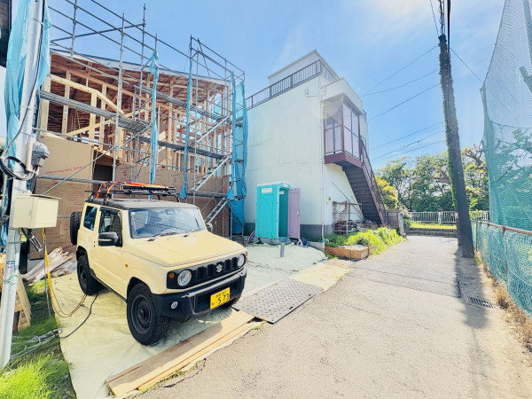 藤沢市鵠沼神明、新築一戸建ての外観画像です