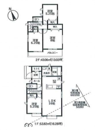 藤沢市辻堂元町、新築一戸建ての間取り画像です