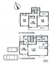 藤沢市辻堂元町、新築一戸建ての間取り画像です