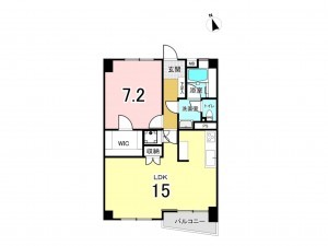 藤沢市鵠沼石上、中古マンションの間取り画像です