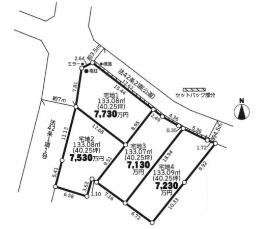 藤沢市本鵠沼、土地の間取り画像です