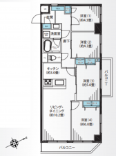 藤沢市羽鳥、中古マンションの間取り画像です