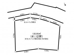 藤沢市辻堂、土地の間取り画像です
