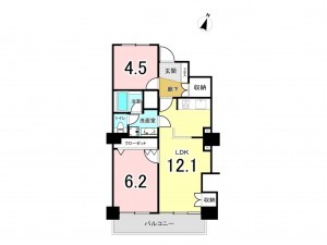 藤沢市鵠沼東、中古マンションの間取り画像です