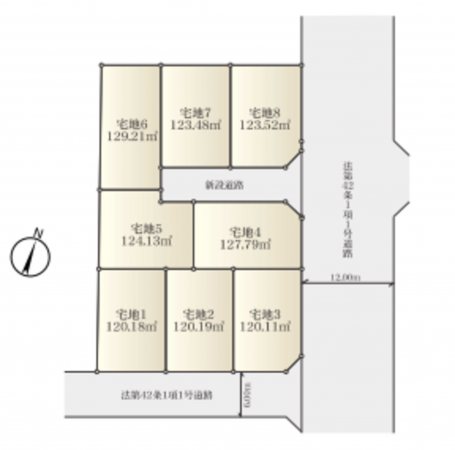 藤沢市石川、土地の間取り画像です