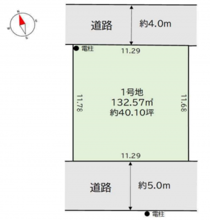 藤沢市高倉、土地の間取り画像です