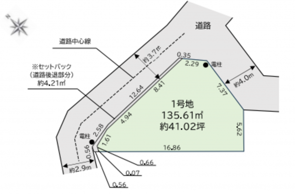 藤沢市辻堂、土地の間取り画像です