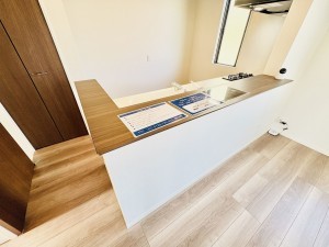 藤沢市湘南台、新築一戸建てのキッチン画像です