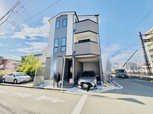 藤沢市湘南台、新築一戸建ての外観画像です