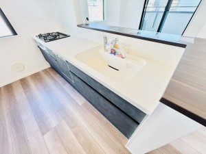 藤沢市湘南台、新築一戸建てのキッチン画像です