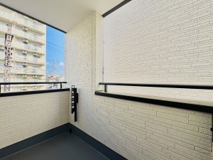 藤沢市湘南台、新築一戸建てのバルコニー画像です