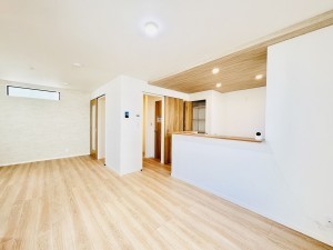 藤沢市湘南台、新築一戸建ての居間画像です