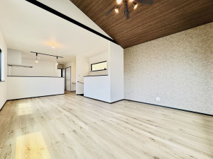 藤沢市藤が岡、新築一戸建ての居間画像です