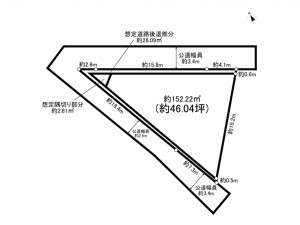 藤沢市鵠沼桜が岡、土地の間取り画像です