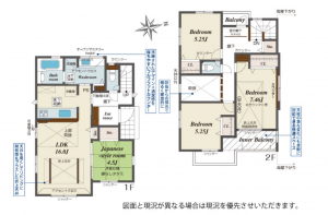 藤沢市打戻、新築一戸建ての間取り画像です