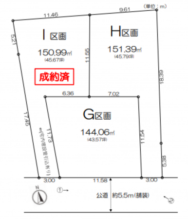 藤沢市鵠沼藤が谷、土地の間取り画像です