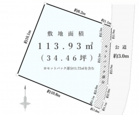 藤沢市片瀬、土地の間取り画像です