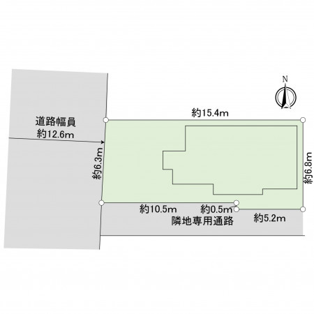 藤沢市円行、中古一戸建ての地図画像です