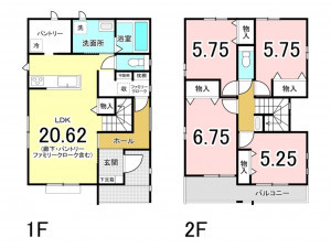 藤沢市辻堂元町、新築一戸建ての間取り画像です