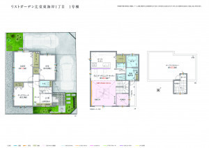 藤沢市辻堂東海岸、新築一戸建ての間取り画像です