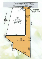 藤沢市鵠沼桜が岡、土地の間取り画像です