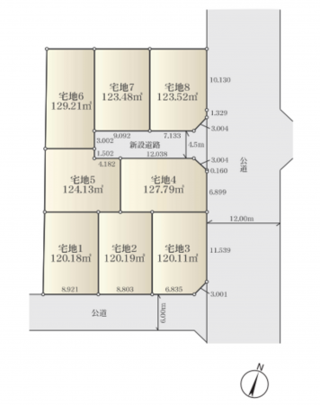 藤沢市石川、土地の間取り画像です