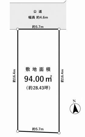 藤沢市亀井野、土地の間取り画像です
