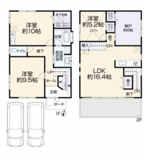 藤沢市石川、中古一戸建ての間取り画像です