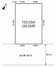 藤沢市大庭、土地の間取り画像です