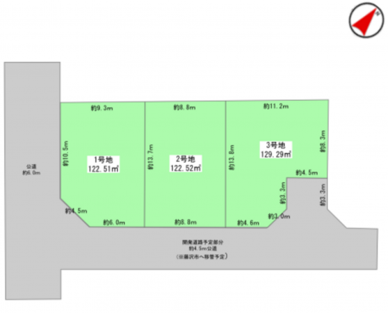藤沢市辻堂元町、土地の間取り画像です
